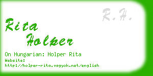 rita holper business card